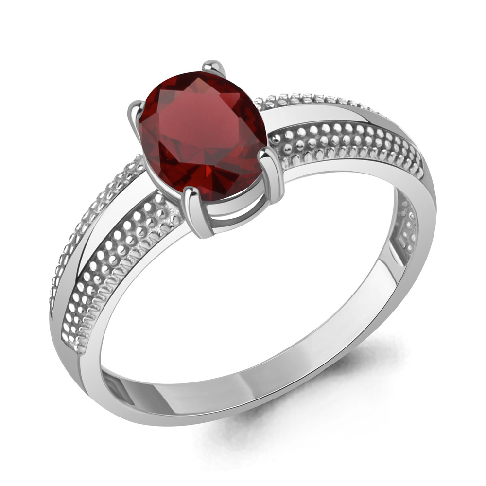 6984303 Кольцо из Серебра с гранатом