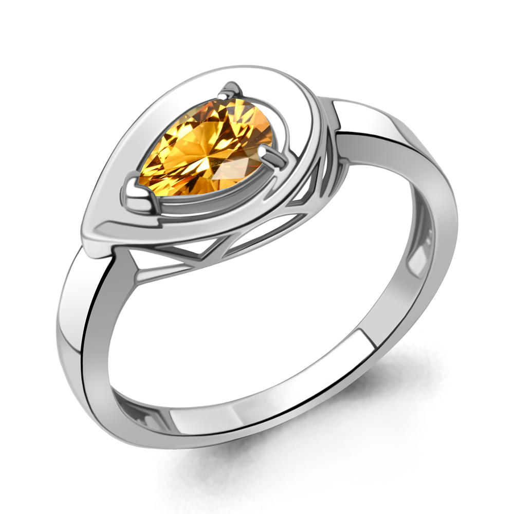6990006 Кольцо из Серебра с цитрином