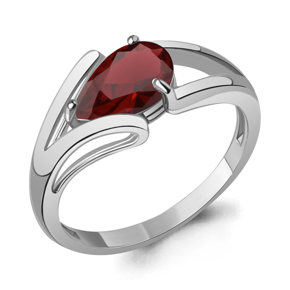6990703 Кольцо из Серебра с гранатом