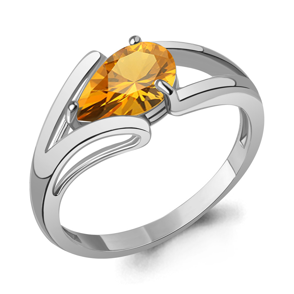 6990706 Кольцо из Серебра с цитрином