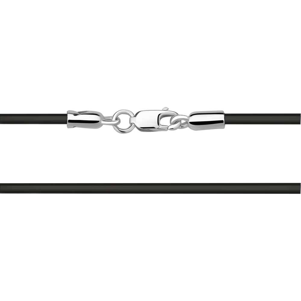 70062 Колье из Серебра с каучуком