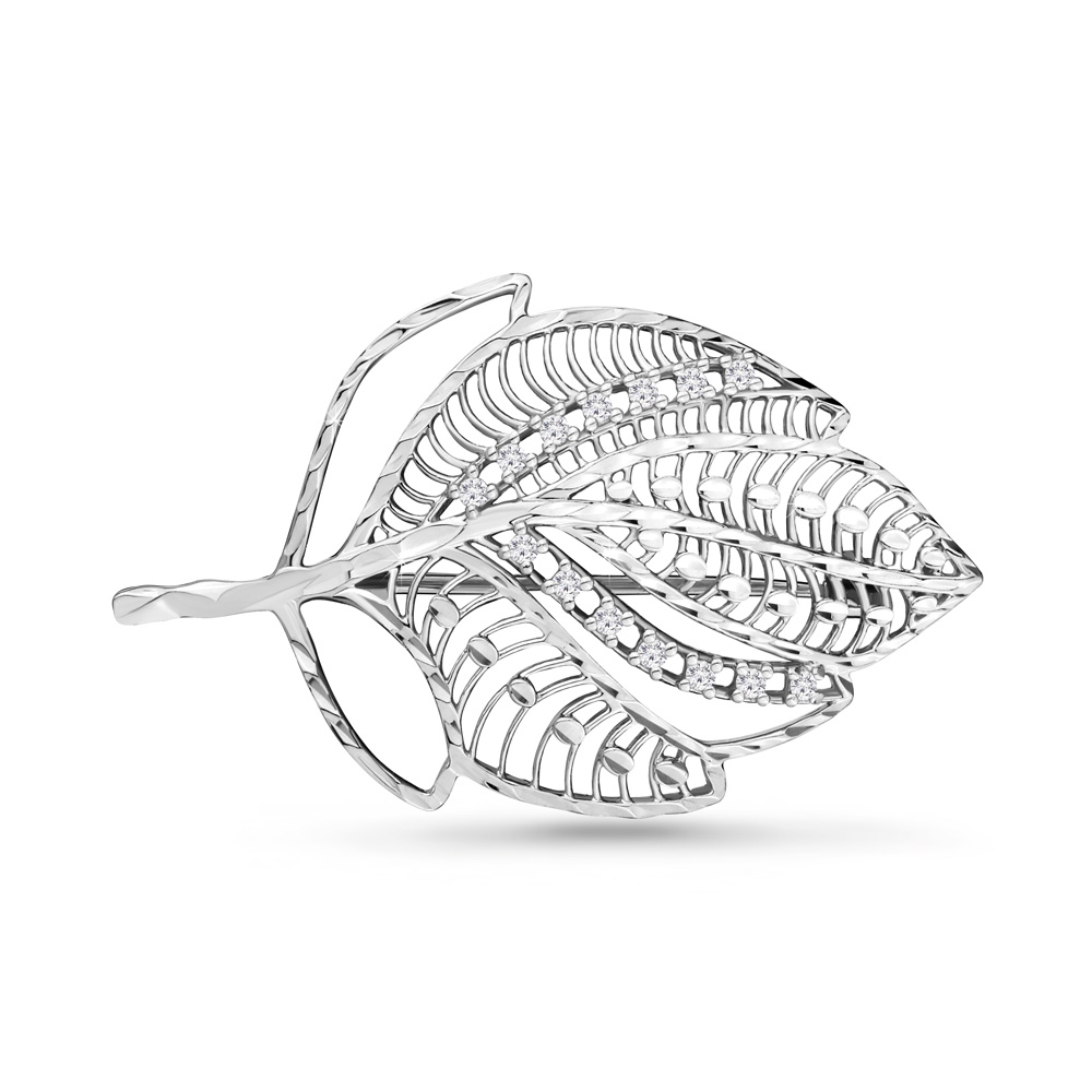 70471А Брошь из Серебра с фианитами