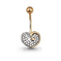70529А Пирсинг из Золота с фианитами