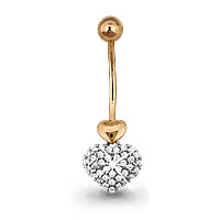 70535А Пирсинг из золота с фианитами