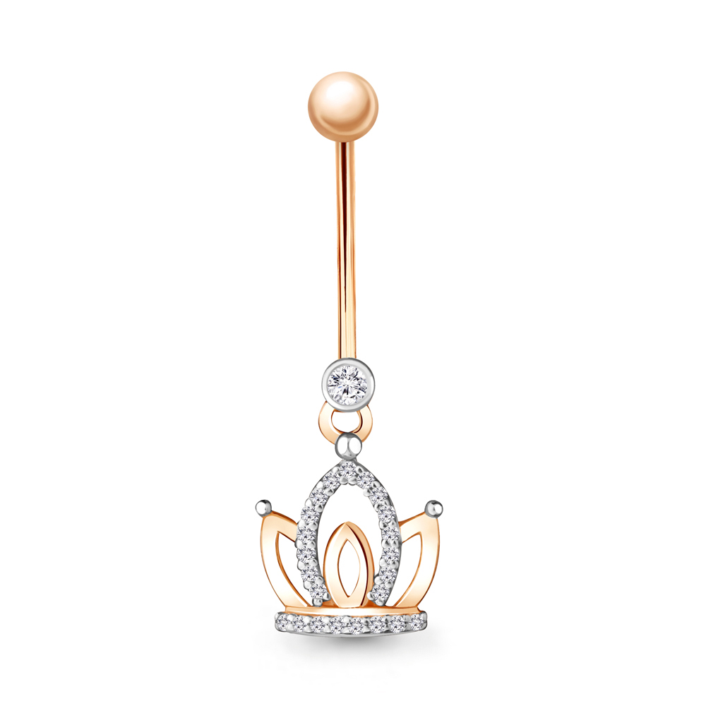 70584А Пирсинг из Золота с фианитами