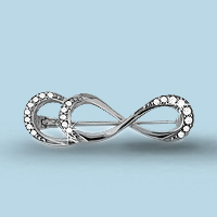 72535А Брошь из Серебра с фианитами