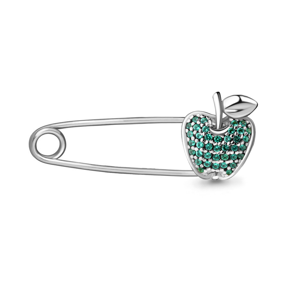 72557Г Булавка из Серебра с наноизумрудами