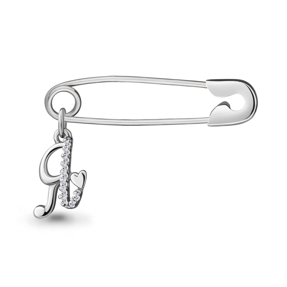 72715А Булавка из Серебра с фианитами из коллекции "Book"