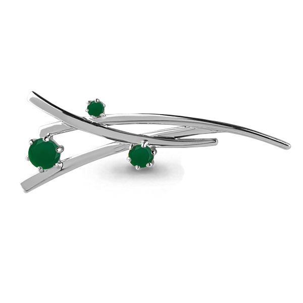 7271709 Брошь из Серебра с агатами