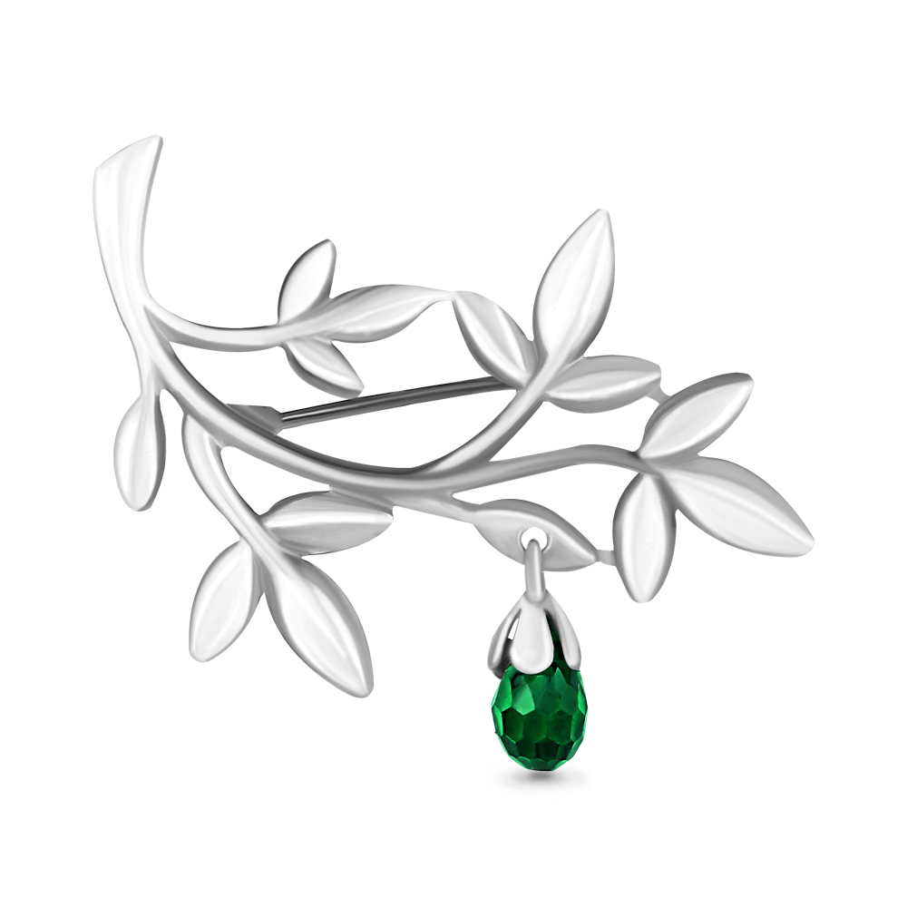 72772П Брошь из Серебра с фианитом