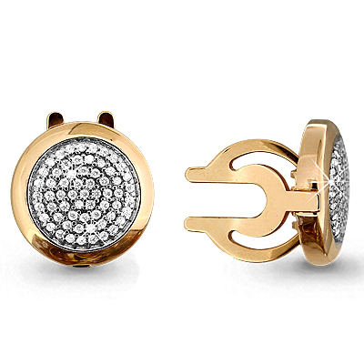 72811А Запонки из Золота с фианитами