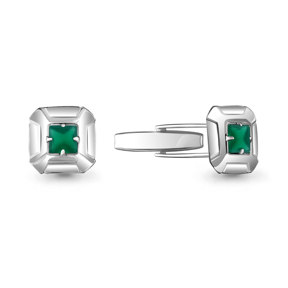 7281409 Запонки из Серебра с агатами