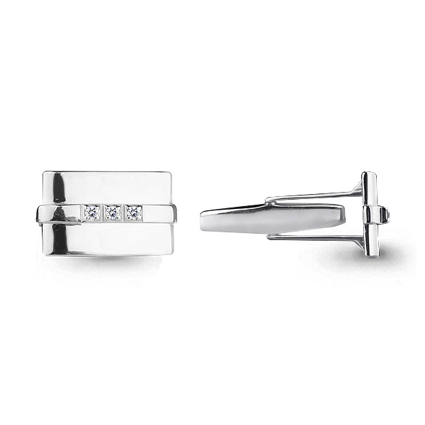 72826 Запонки из Серебра с фианитами