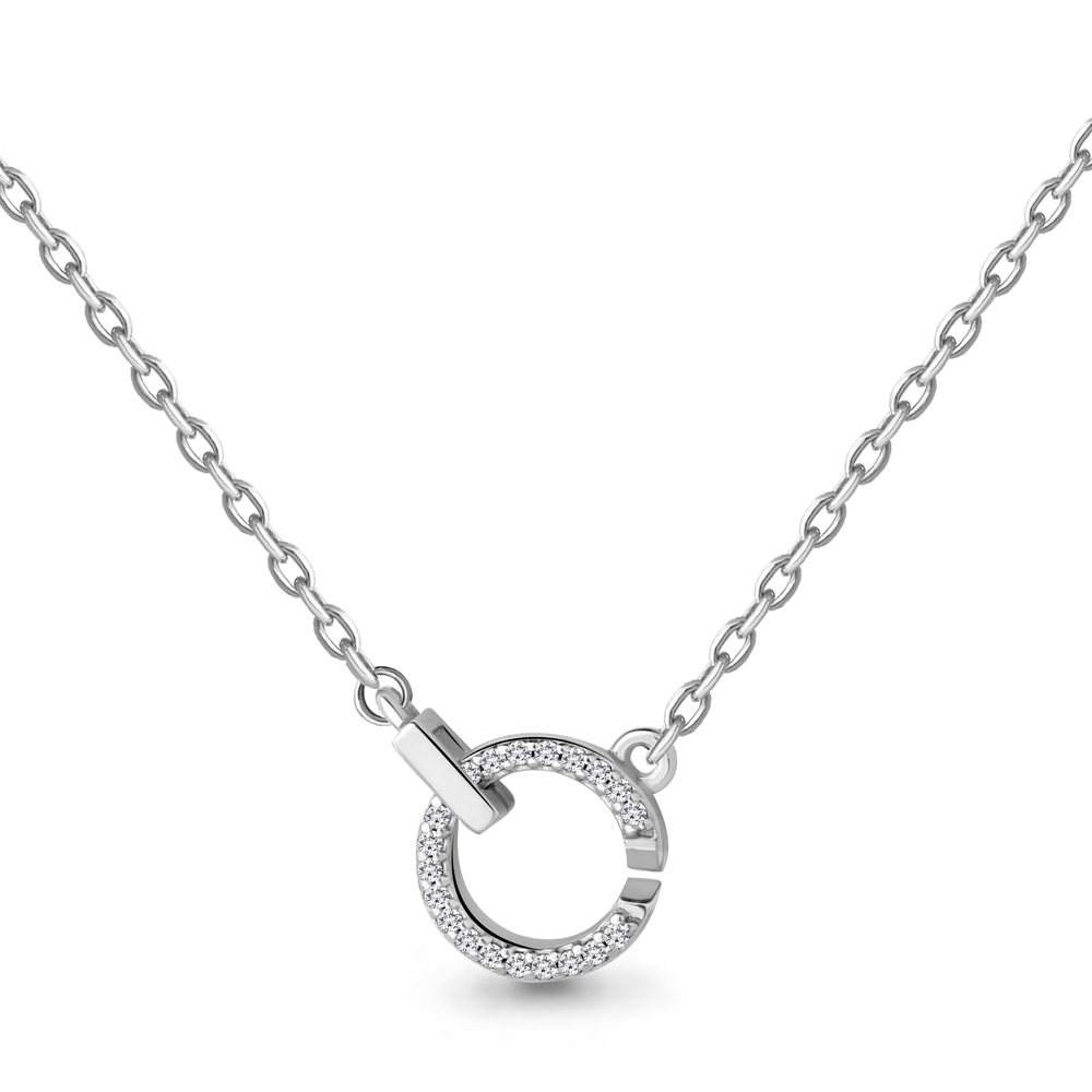 73582А Колье из Серебра с фианитами