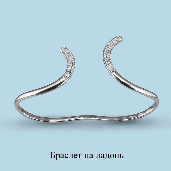 74087А Браслет из Серебра с фианитами