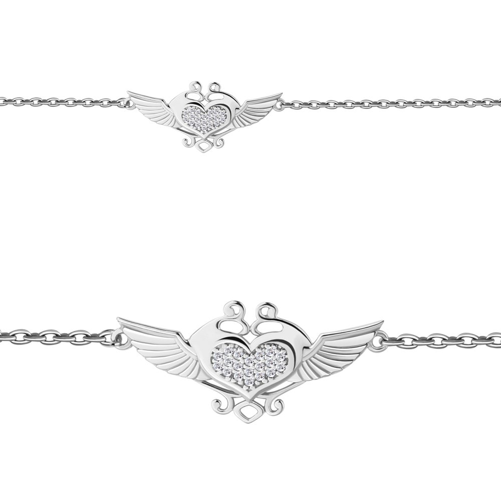 74143А Браслет из Серебра с фианитами из коллекции "Toys"