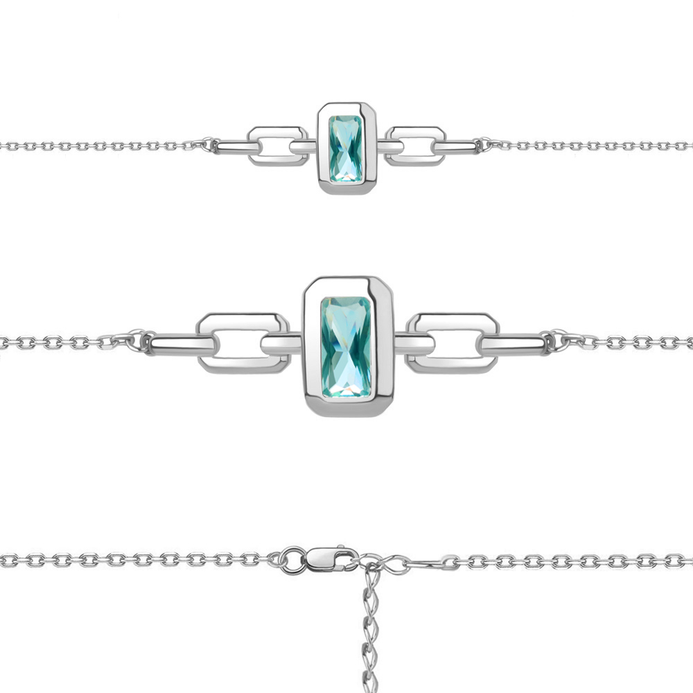 7473388 Браслет из Серебра с нанотурмалином иск.