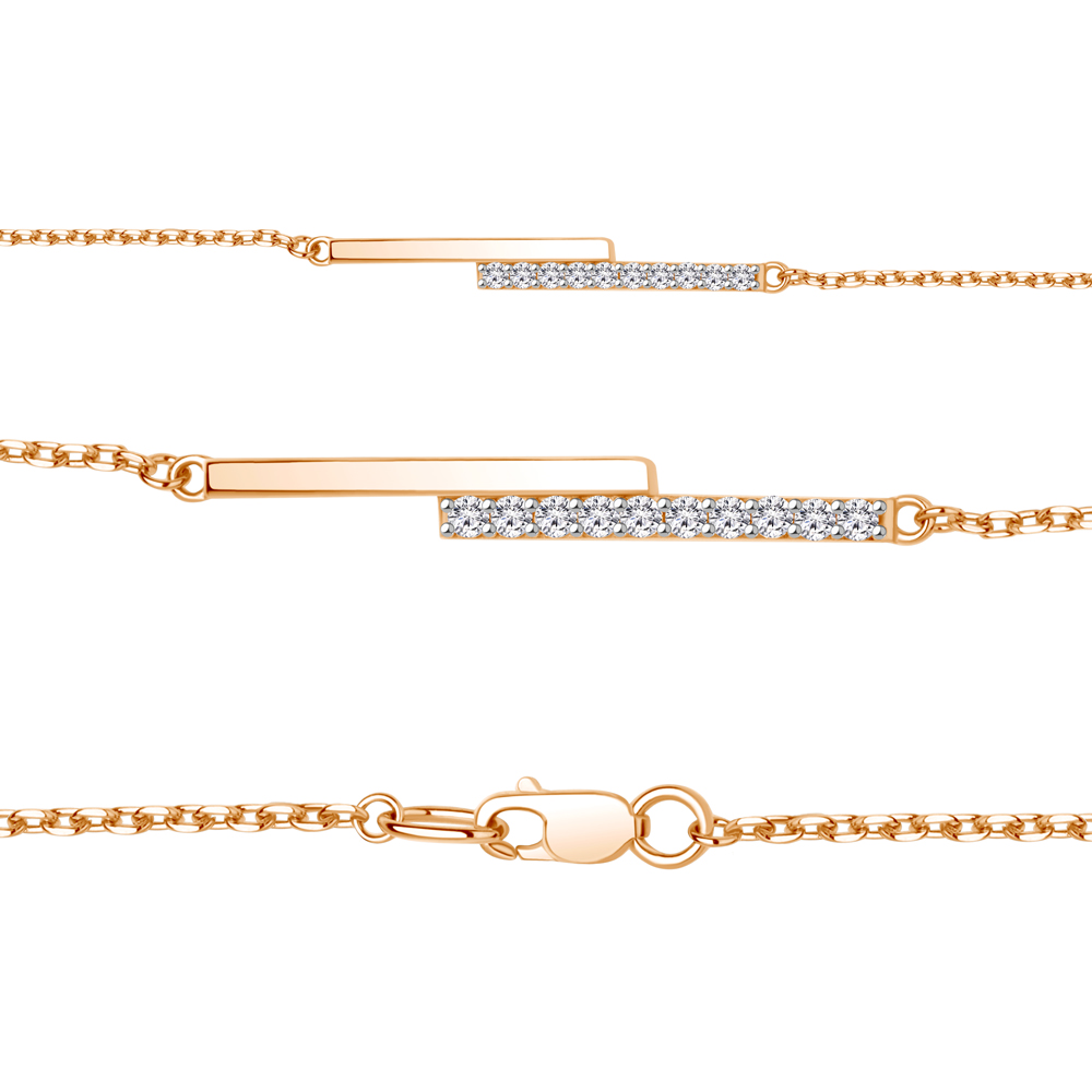 74754А Браслет из Золота с фианитами