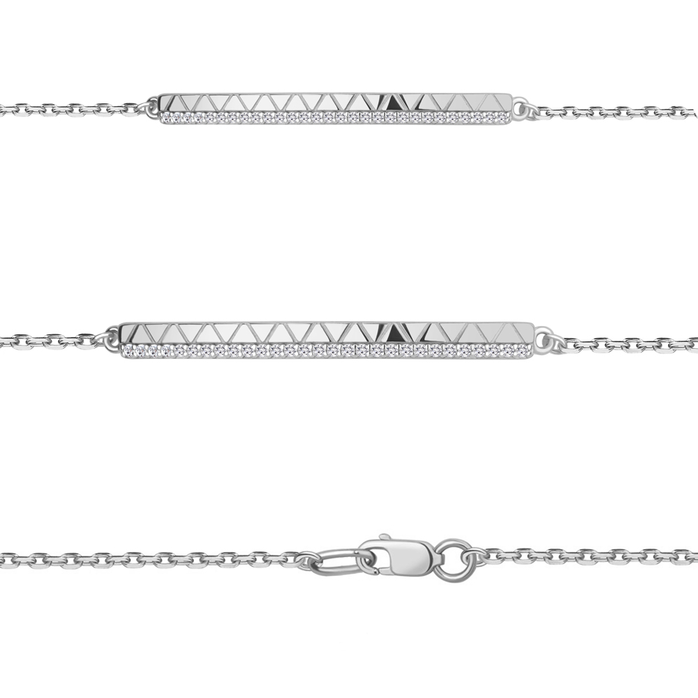 74761А Браслет из Серебра с фианитами