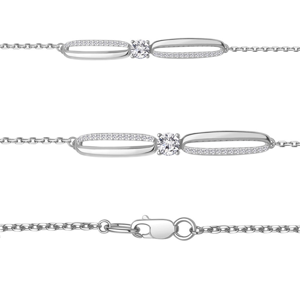 74770А Браслет из Серебра с фианитами