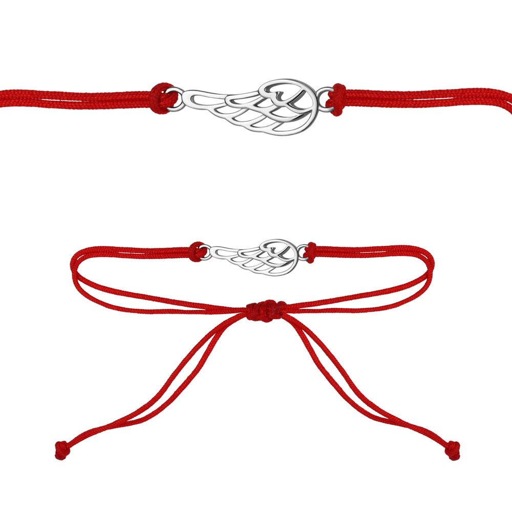 74825Ш Браслет из Серебра с шнуром текстильным