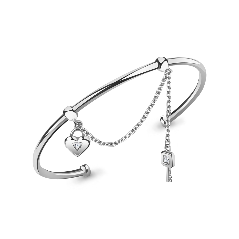 74833А Браслет из Серебра с фианитами