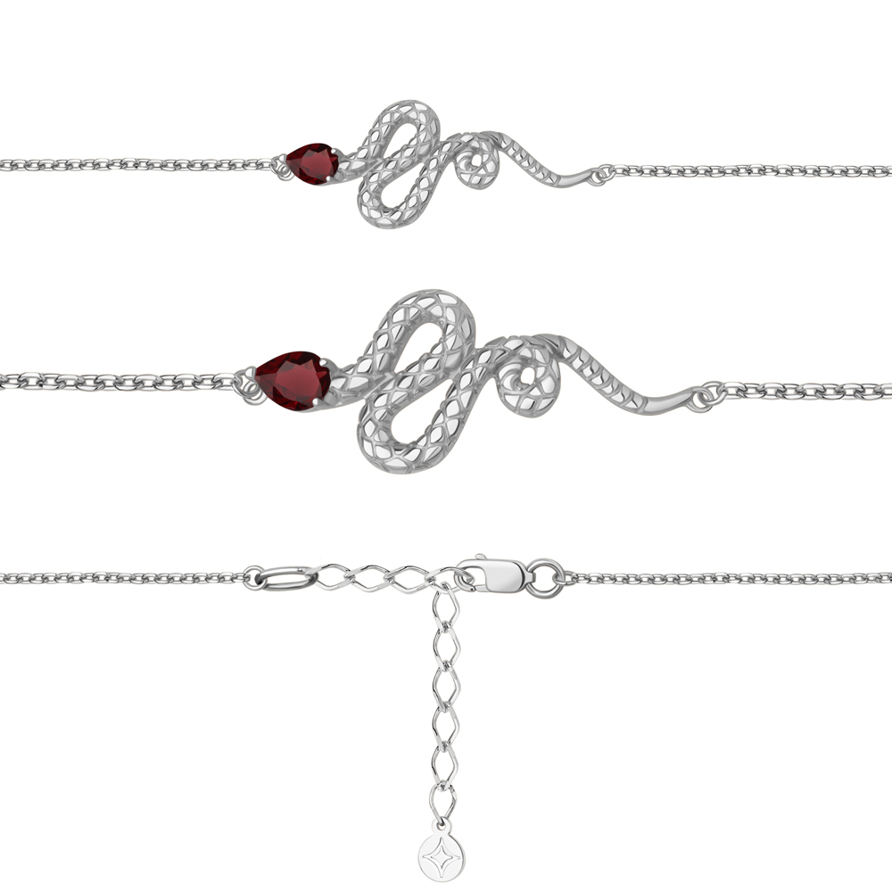 7484503 Браслет из Серебра с гранатом