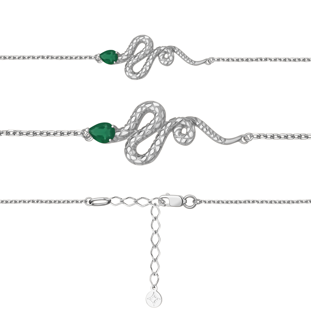 7484509 Браслет из Серебра с агатом