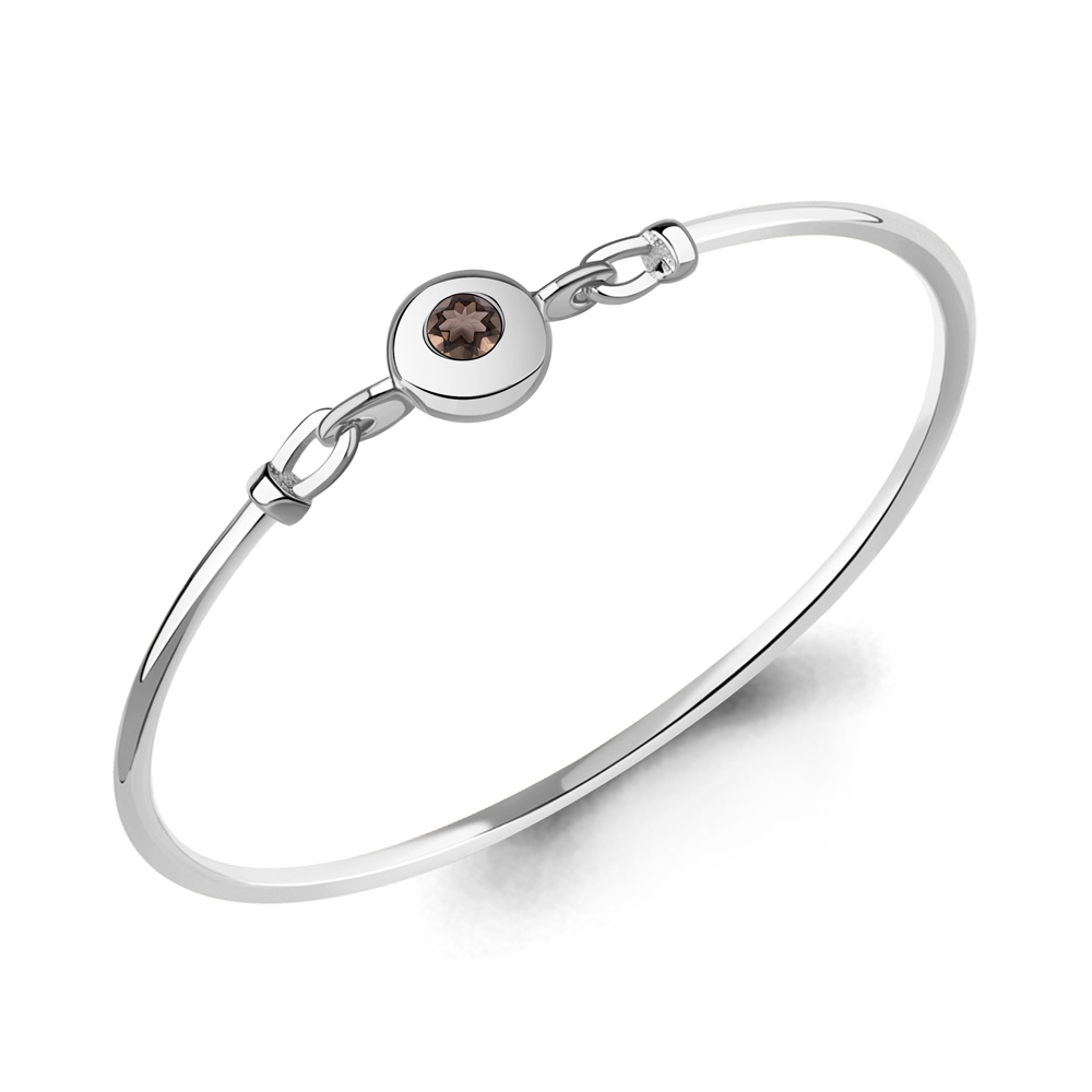 7484601 Браслет из Серебра с кварцем дымчатым