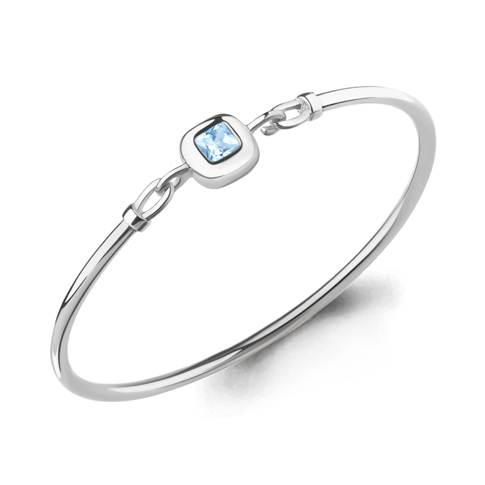 7486202 Браслет из Серебра с топазом скай блю