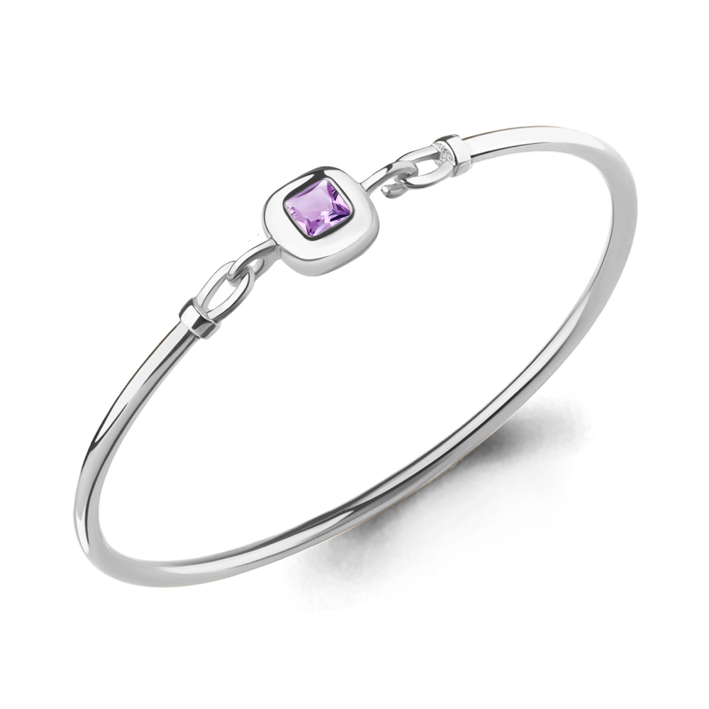 7486204 Браслет из Серебра с аметистом