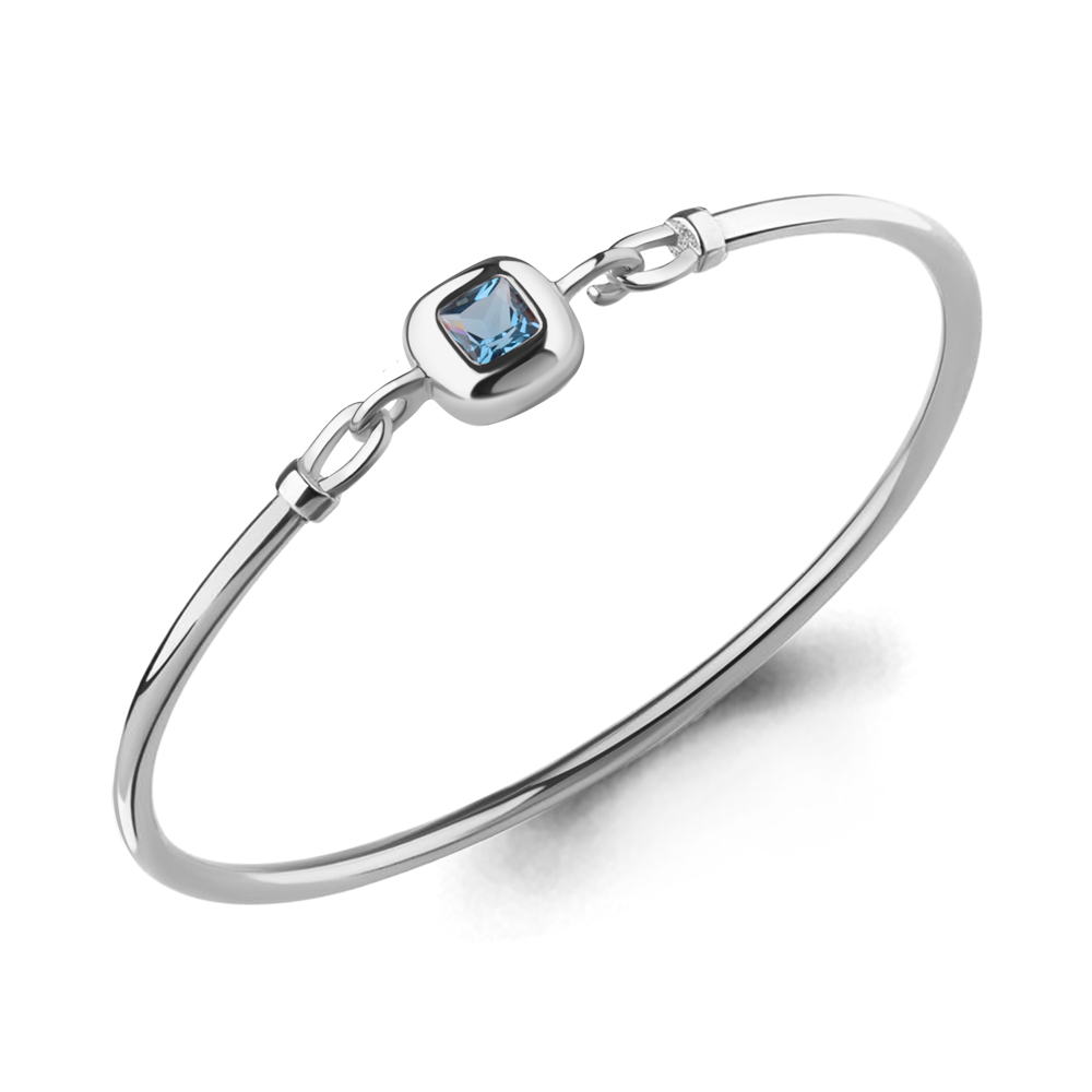 7486205 Браслет из Серебра с топазом свисс блю