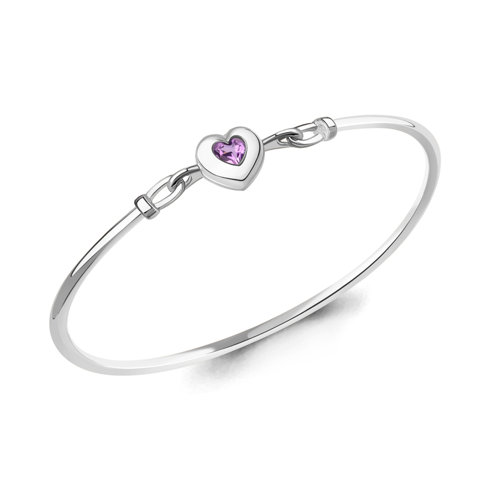 7486304 Браслет из Серебра с аметистом