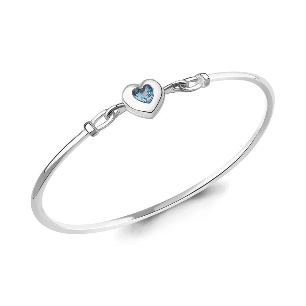 7486305 Браслет из Серебра с топазом свисс блю