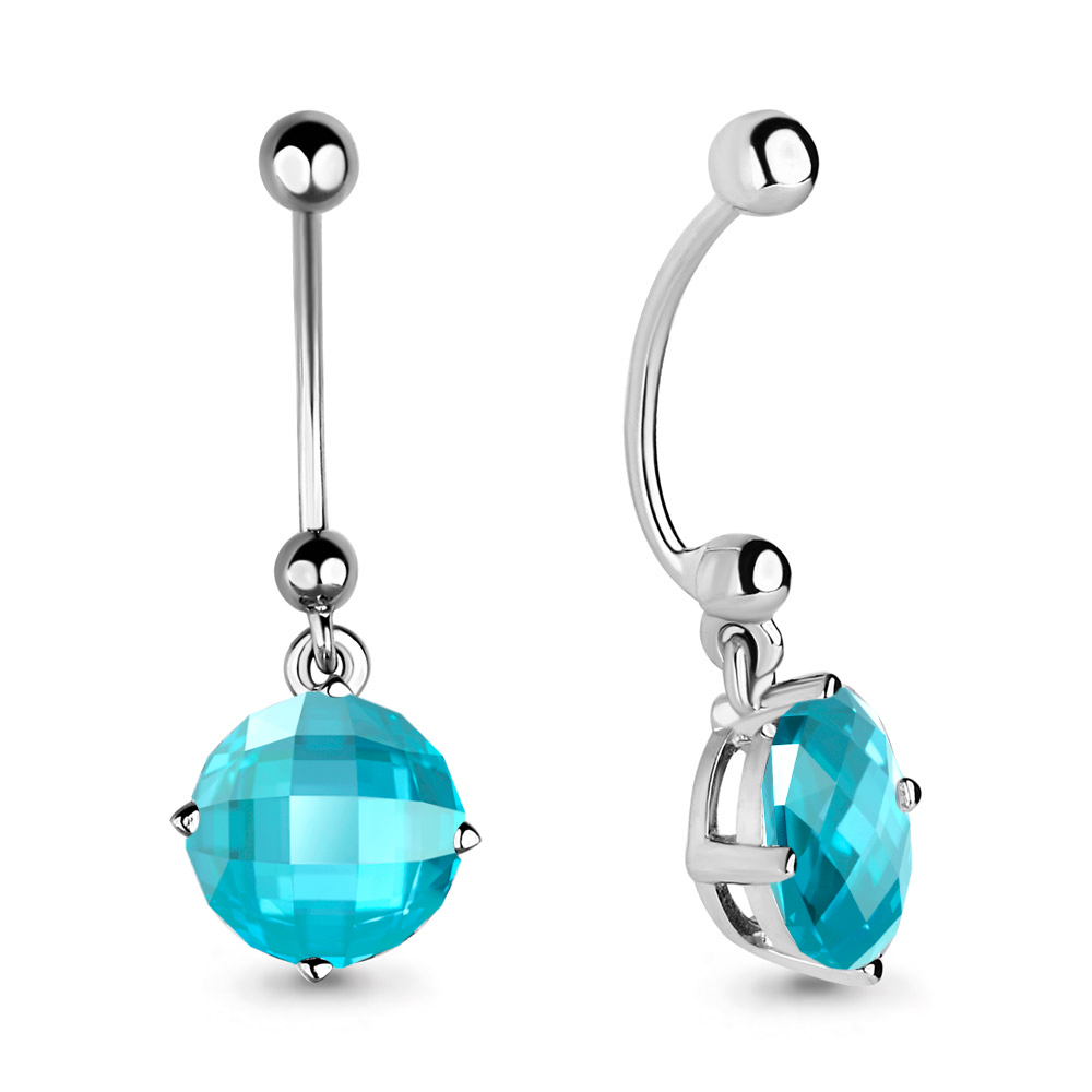 75534Н Пирсинг из Серебра с фианитом