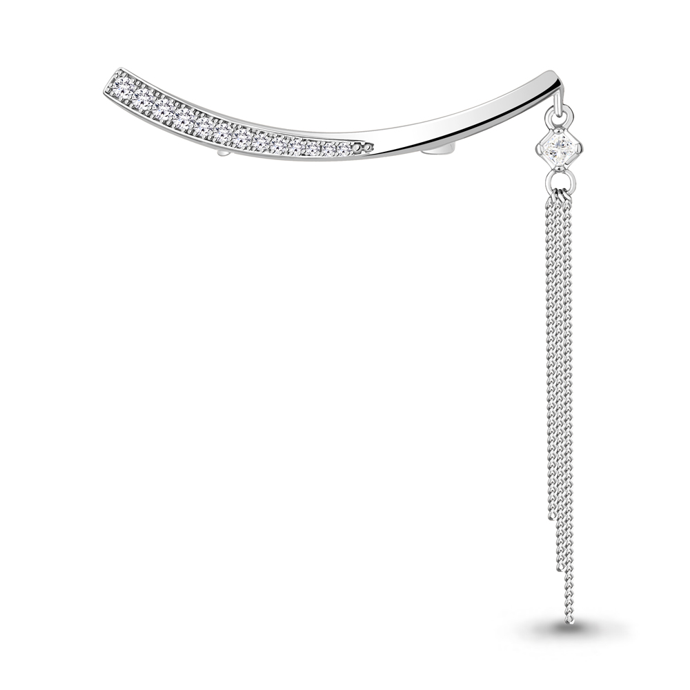 77369А Брошь из Серебра с фианитами