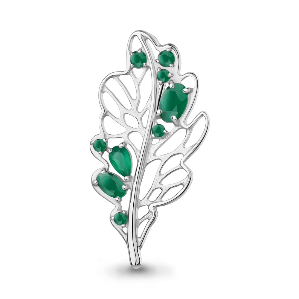 7751309 Брошь из Серебра с агатами