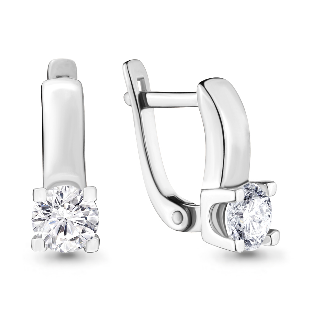 840052 Серьги из Золота с бриллиантами выращенными