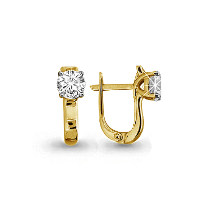 840054ж Серьги из Золота с бриллиантами выращенными