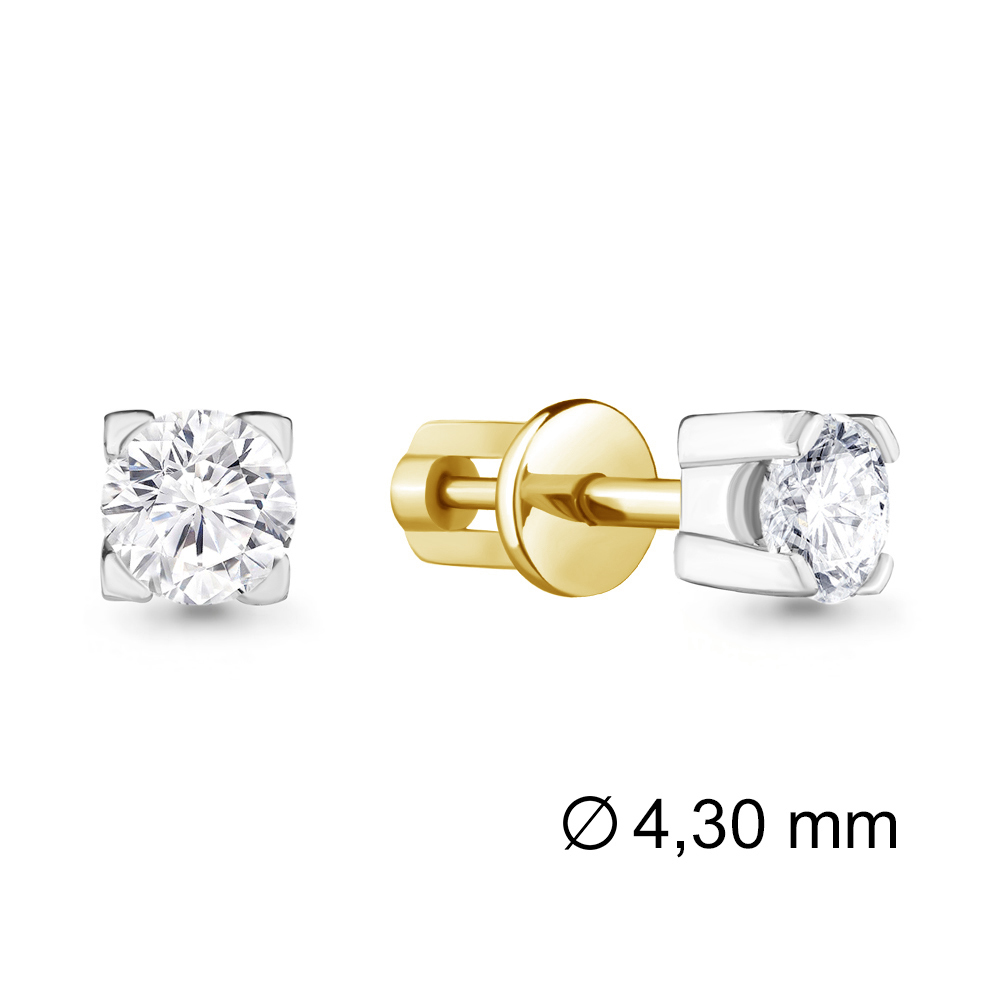 840057ж Серьги из Золота с бриллиантами выращенными