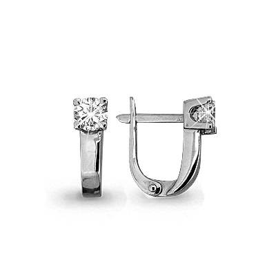 840059 Серьги из Золота с бриллиантами выращенными