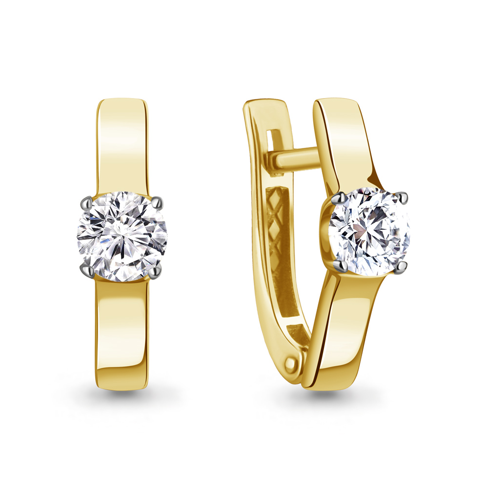 840061ж Серьги из Золота с бриллиантами выращенными