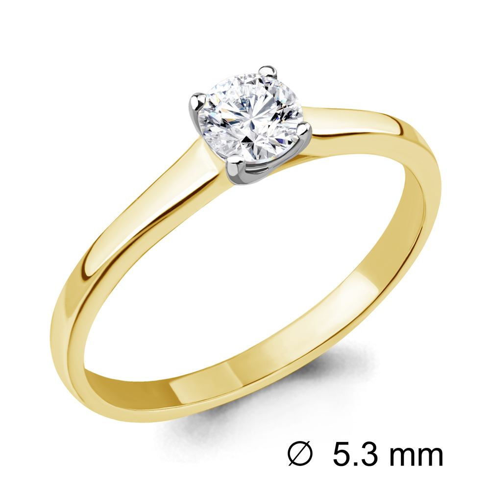 860015ж Кольцо из Золота с бриллиантом выращенным