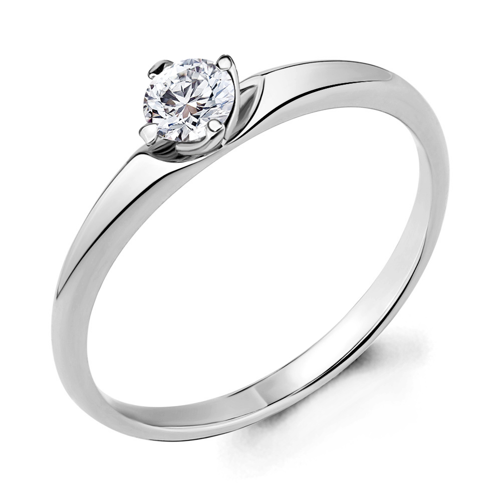 860082 Кольцо из Золота с бриллиантом выращенным