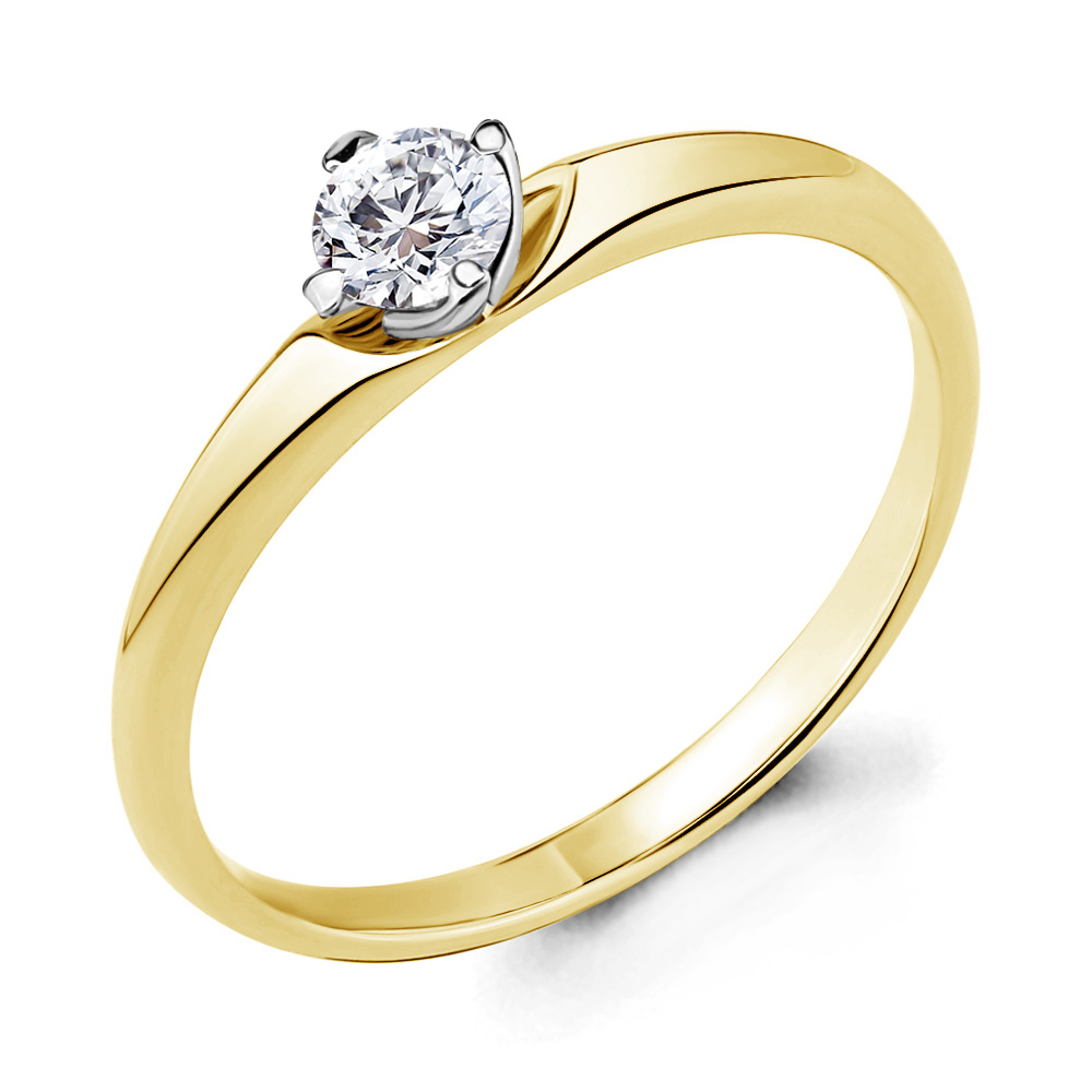 860082ж Кольцо из Золота с бриллиантом выращенным