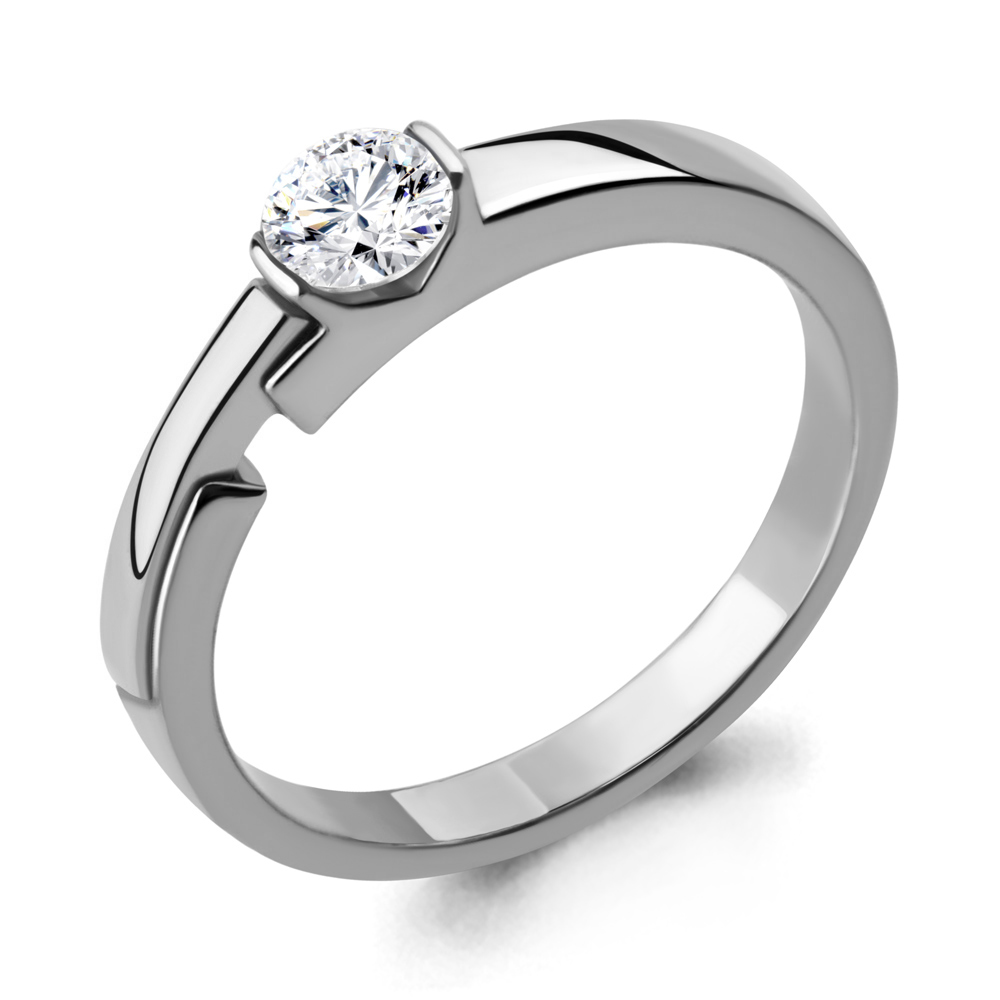 860083 Кольцо из Золота с бриллиантом выращенным