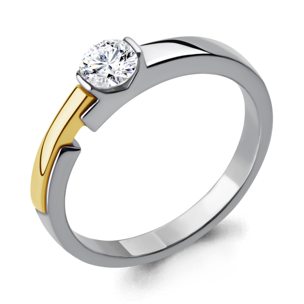 860083ж Кольцо из Золота с бриллиантом выращенным