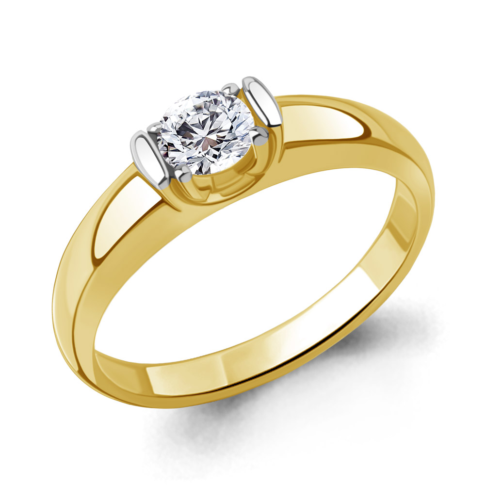 860085ж Кольцо из Золота с бриллиантом выращенным