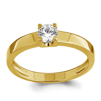 860087ж Кольцо из Золота с бриллиантом выращенным