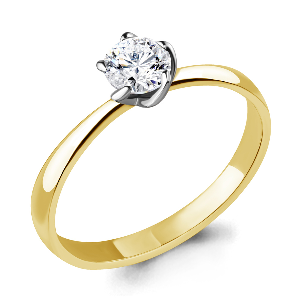 860089ж Кольцо из Золота с бриллиантом выращенным